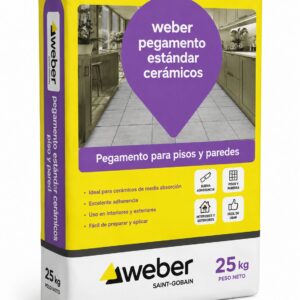 WEBER PEGAMENTO ESTANDAR CERAMICOS PISO Y PARED